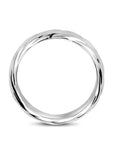 Zilver gerhodineerd ring gedraaid - 1340657