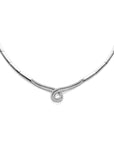 Zilver Gerhodineerd Collier Zirkonia 42 + 3 Cm - 1340693