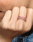 Pandora Roze Madeliefjes Trio Ring 188792C01