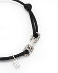 Buddha to Buddha Katja Cord Armband 133BL Zilver Black