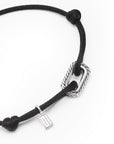 Buddha to Buddha Barbara Cord Armband 134BL Zilver Black