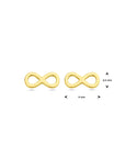 Zilver Verguld (Geel) Oorknoppen Infinity 1 Micron 2100676