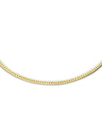 zilver verguld (geel) collier slang plat 1,7 mm 40 + 5 cm 3 micron 2103150