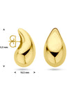 Zilver Verguld (Geel) Oorknoppen Druppel 1 Micron 2103680