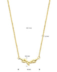 zilver verguld (geel) collier 40 + 5 cm 3 micron 2103700