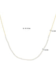 Zilver verguld (geel) collier parels 41 - 45 cm 3 micron - 2103765