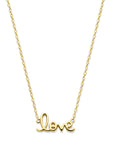 Zilver verguld (geel) collier love 41 - 43 - 45 cm 3 micron - 2103883