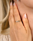 ZINZI gold plated zilveren multi-look ring met een peervormige en ovale witte zirkonia ZIR2689Y