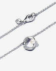 Pandora ESSENCE Zilveren ketting met Witte Zoetwaterparel en Helder Zirkonia | 45 cm - 393303C01