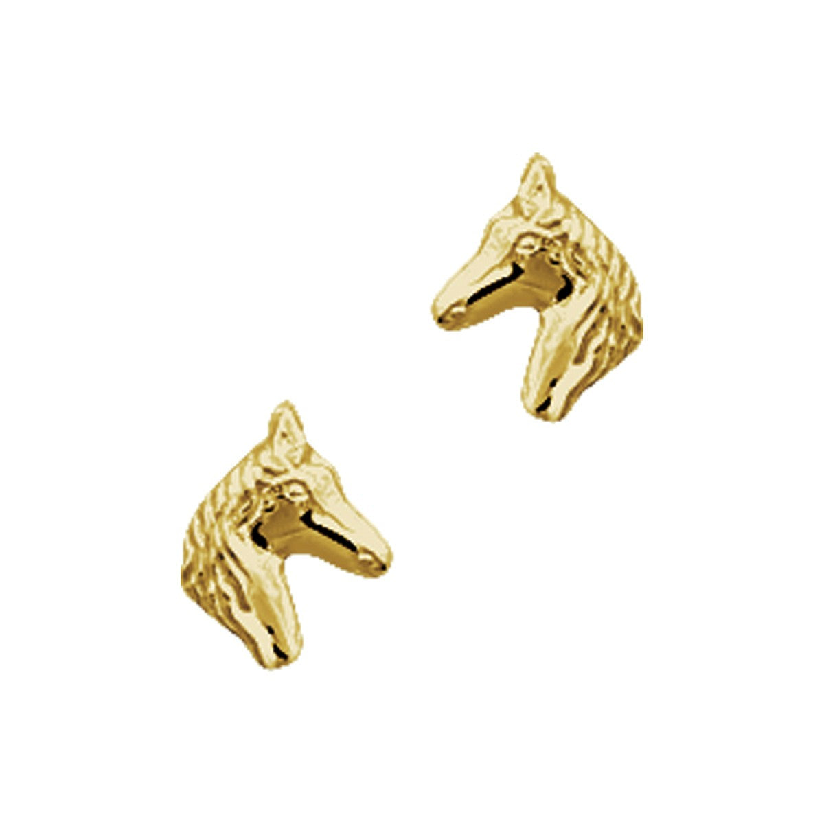 14K Geelgoud Oorknoppen Paardenhoofd 4001021