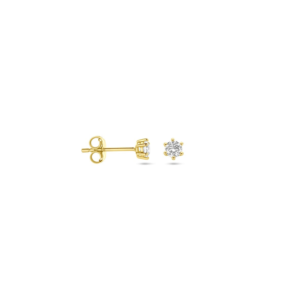 14K Geelgoud Oorknoppen Zirkonia 4010153