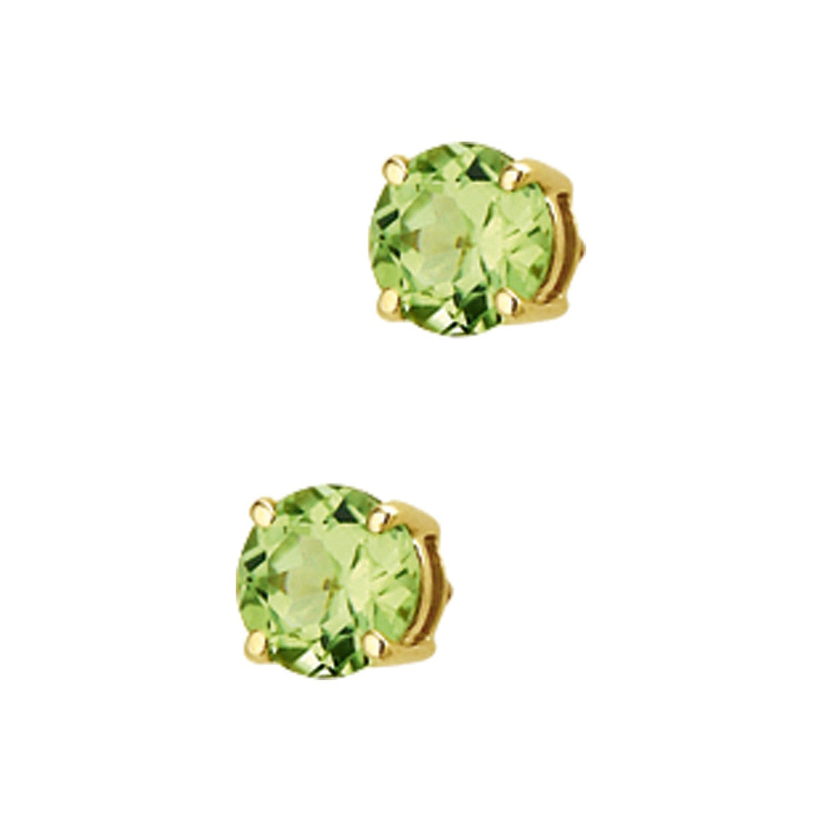 14K Geelgoud Oorknoppen Peridot 4010289