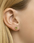 14K Geelgoud Oorknoppen Peridot 4010289