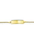 14K Geelgoud Graveerarmband Gourmette 4-Zijdes Geslepen Plaat 5,0 mm 4012022