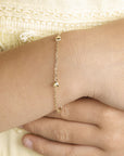 14K geelgouden armband hartjes 4016116