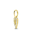 14K geelgoud hanger hart zirkonia 4016959