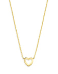 14K geelgoud collier hart 41 + 4 cm 4017385