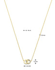 14K geelgoud collier zirkonia 40 - 42 - 44 cm 4017712