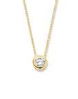 14K geelgoud collier zirkonia 40 + 2 cm 4017977