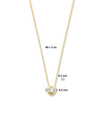 14K geelgoud collier zirkonia 40 + 2 cm 4017977