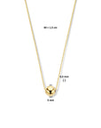 14K geelgoud collier bol 40 + 1,5 cm 4017979