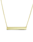 14K geelgoud graveercollier plaat 5,0 mm 41 - 43 - 45 cm 4020097