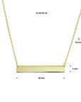 14K geelgoud graveercollier plaat 5,0 mm 41 - 43 - 45 cm 4020097