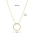 14K geelgoud collier rondje 40 - 42 - 44 cm 4020301