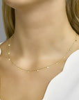 14K geelgoud collier rondjes 41 - 43 - 45 cm 4020509