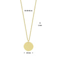 14K geelgoud graveercollier rondje 41 - 43 - 45 cm 4020570