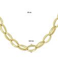 14K geelgoud collier anker 8,8 mm 45 cm 4020648