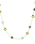 14K geelgoud collier topaas 42 - 45 cm 4020678