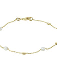 14K Geelgoud Armband Parel 17 - 19 Cm 4020757