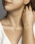 14K geelgoud collier parel 42 - 45 cm 4020767