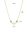 14K geelgoud collier parel 42 - 45 cm 4020767