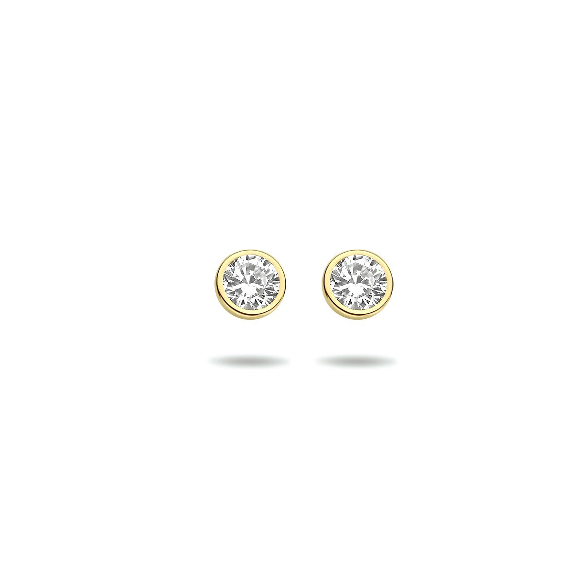 14K Geelgoud Oorknoppen Zirkonia 4020771