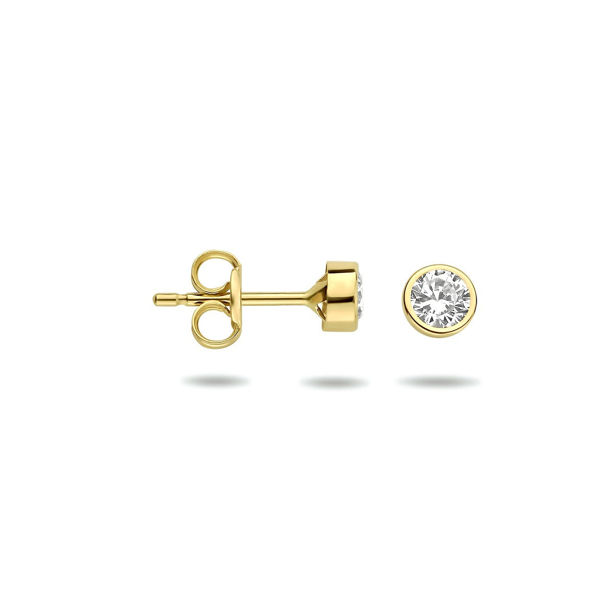 14K Geelgoud Oorknoppen Zirkonia 4020771