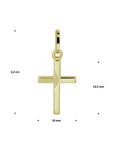 14K geelgoud hanger kruis 4020919