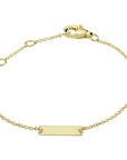 14K Geelgoud Graveerarmband Plaat 3 Mm 11 - 12 - 13 Cm 4021121