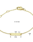 14K Geelgoud Graveerarmband Plaat 3 Mm 11 - 12 - 13 Cm 4021121