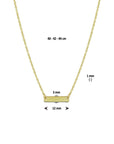 14K geelgoud graveercollier plaat 3,0 mm 40 - 42 - 44 cm 4021124