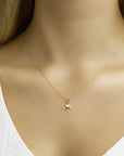 14K geelgoud collier geloof, hoop en liefde 41 + 4 cm 4021200