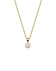 14K geelgoud collier hanger zirkonia 41 + 4 cm 4021219