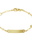 14K Geelgoud Graveerarmband Hart Plaat 4,0 Mm 11 - 13 Cm 4021532