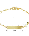 14K Geelgoud Graveerarmband Hart Plaat 4,0 Mm 11 - 13 Cm 4021532