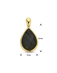 14K geelgoud hanger onyx 4022344