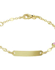 14K Geelgoud Graveerarmband Hart Plaat 4 Mm 11 - 13 Cm 4022356