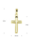 14K geelgoud hanger kruis 4022441