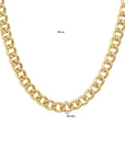 14K geelgoud collier gourmette 6,0 mm 45 cm met groot springslot 4023402