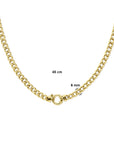 14K geelgoud collier gourmette 6,0 mm 45 cm met groot springslot 4023402